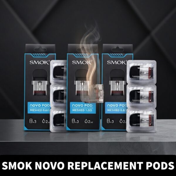smok-novo-replacement-pods-price-Dubai-MESHED-0.6ohm SMOK Novo Replacement Pods Juice Capacity 2mL